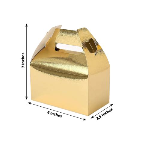 Metallic Gold Candy Gift Tote Boxes 